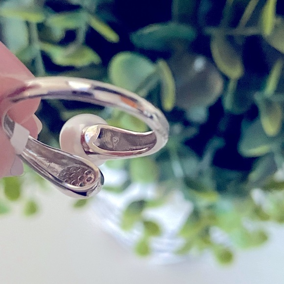 Brand New Freshwater Pearl Sterling Silver 0.23 ct cubic zirconia ring size 8 - Picture 5 of 6